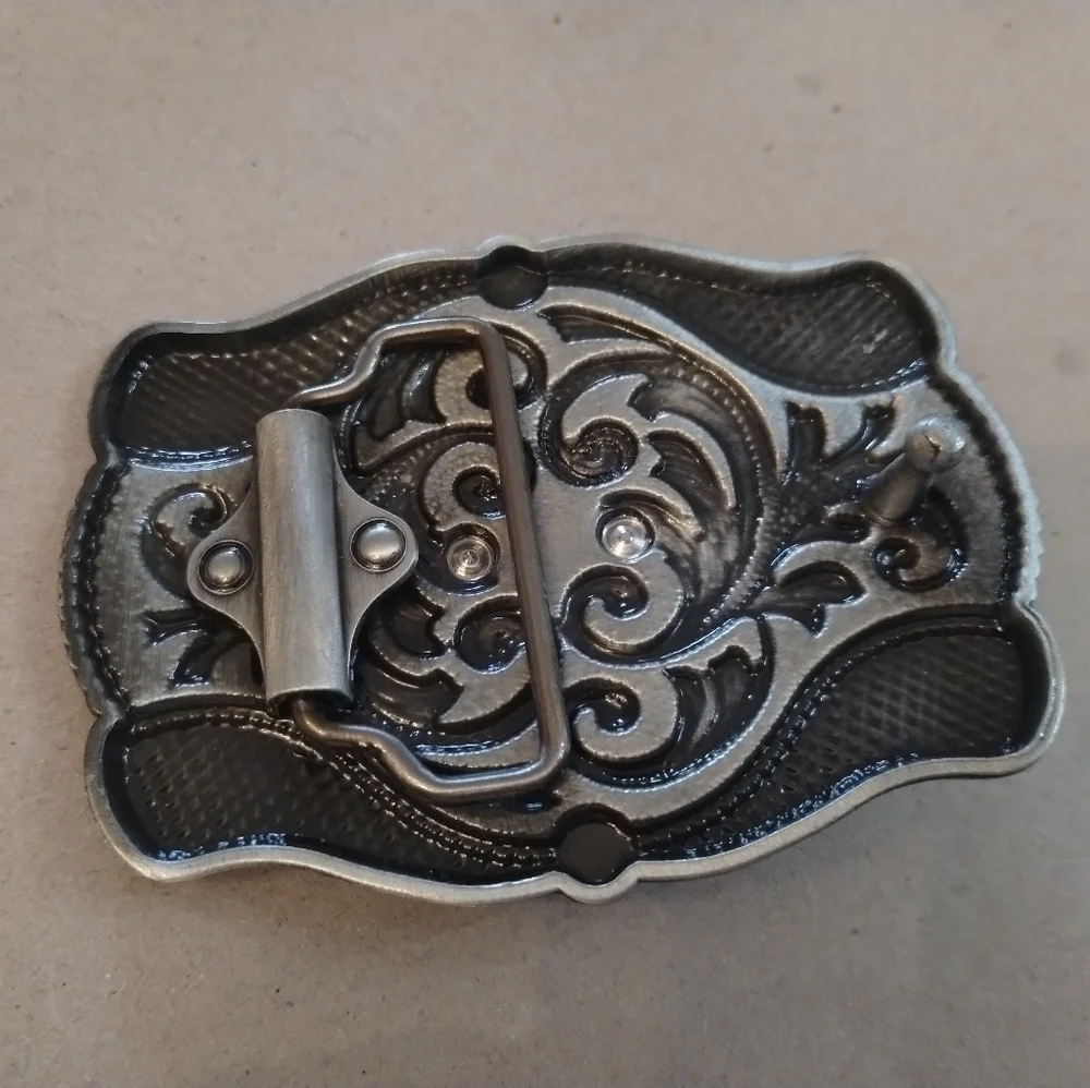Western Longhorn Bull Skull Belt Buckle Antique Silver Gold Tone Cowboy